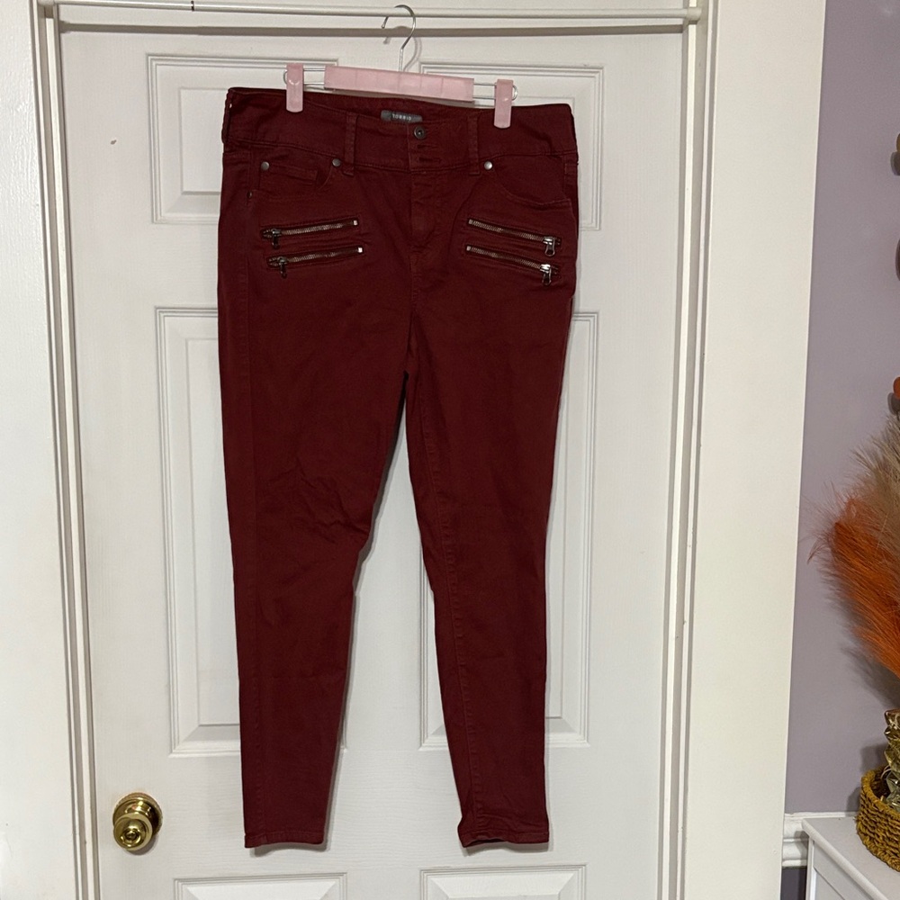 Torrid Women's Burgundy Skinny Jeans